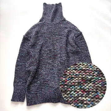 새상품급 띠어리 럭스 터틀넥 니트 믹스 컬러 사이즈 M 스웨터