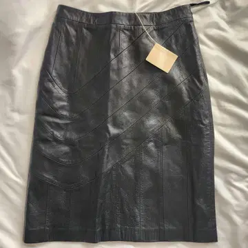 새상품 RUFFO RESEARCH 블랙 가죽 타이트 스커트 42