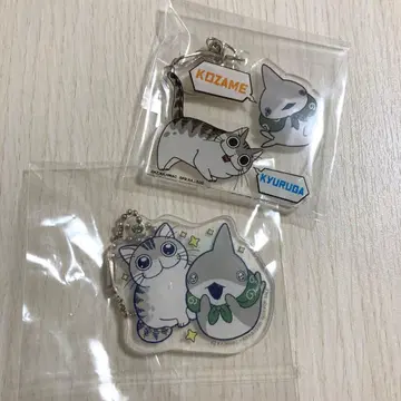 외출하는 아기상어 x 밤에는 고양이와 함께 키링