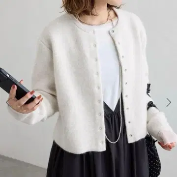 미사용! 슬로브 이에나 워셔블 퍼 리 더블 페이스 가디건