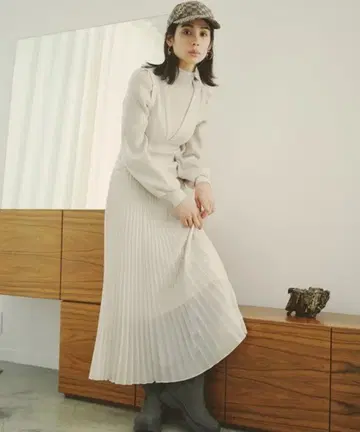 SNIDEL 니트 코르셋 도킹 원피스