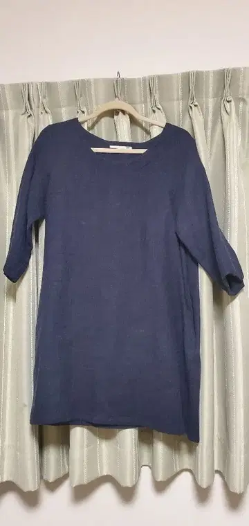 YARRA 네이비 7부 소매 튜닉