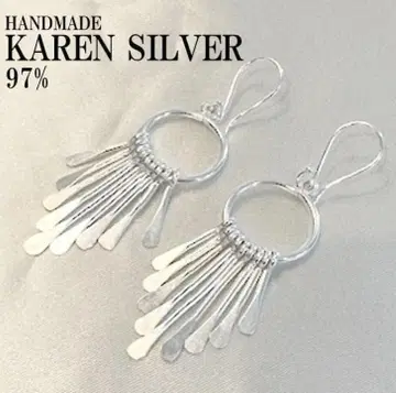실버 귀걸이 카렌 실버 카렌족 핸드메이드 여성용 #55