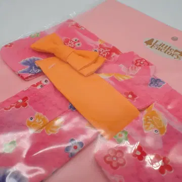 리카짱 캐슬 22cm 사이즈 유카타 금붕어 패턴 핑크 3349