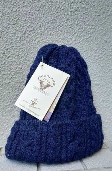[ 새상품 ] 하이랜드2000 네이비 니트 캡 영국제 남녀 공용