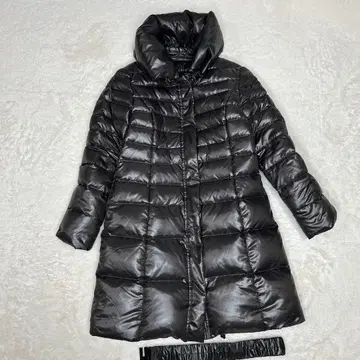 INDIVI 롱 다운 코트 38 브론즈 광택감