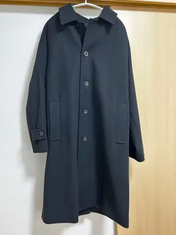 GU 남성용 롱 코트 블랙 S 사이즈