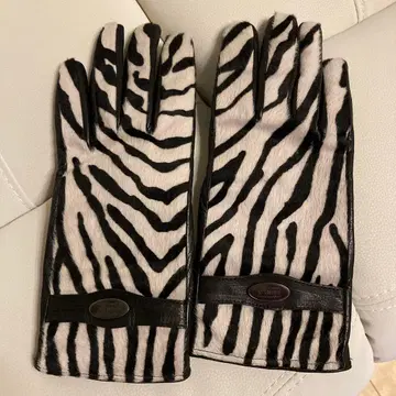 FURLA 제브라 패턴 가죽 장갑