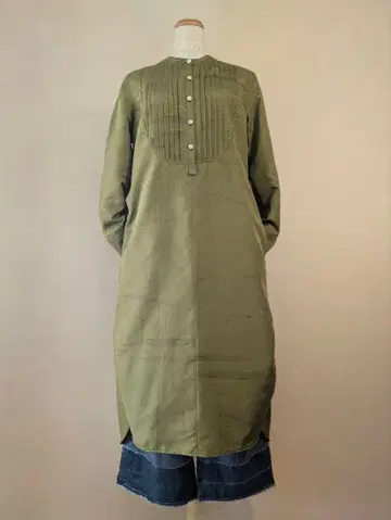 기모노 리메이크  순수 실크 슬림 깔끔 튜닉 원피스