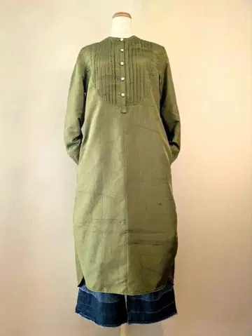 기모노 리메이크  순수 실크 슬림 깔끔 튜닉 원피스