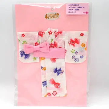 리카짱 캐슬 22cm 사이즈 유카타 금붕어 패턴 화이트 3350