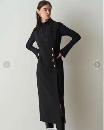 SNIDEL 골드 버튼 베스트 원피스