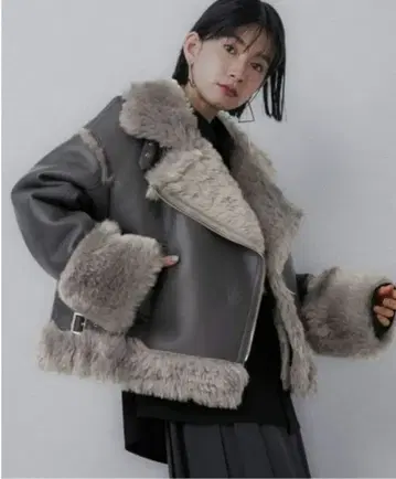 페이크 무스탕 숏 자켓