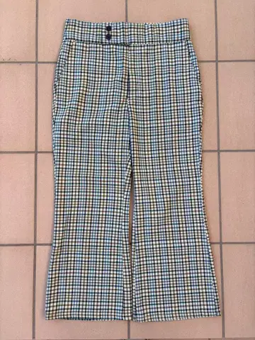 70년대 Lee 체크 무늬 플레어 슬랙스 빈티지 TALON 지퍼