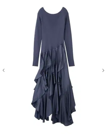 Aimeine 백 오픈 프릴 도킹 원피스