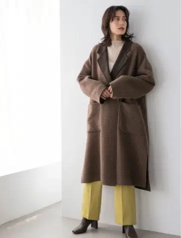 LOWRYS FARM 메리노 W 페이스 리버서블 롱 코트