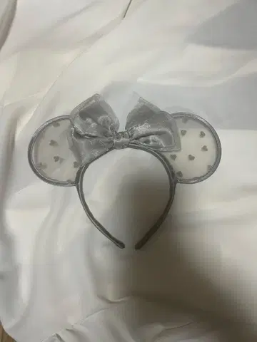실버 미키마우스 귀 머리띠