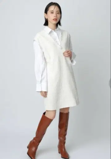 카듀네 트위드 점프 스커트