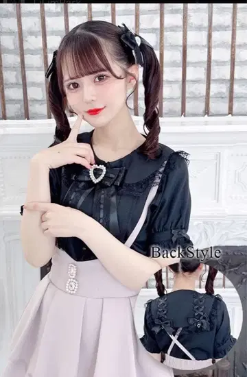 MA*RS 마즈 지뢰계 둥근 카라 블라우스 블랙