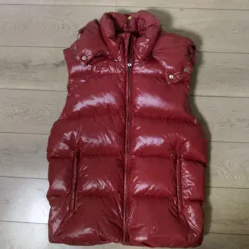 Johnbull 후드 부착 레드 다운 베스트 L 사이즈