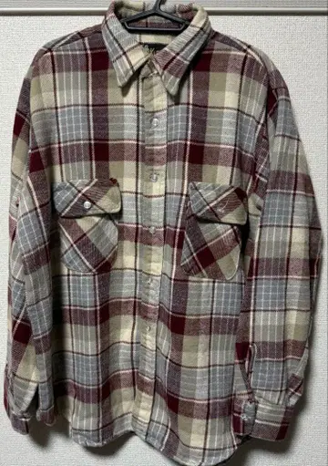 Klandin usa제 체크 무늬 플란넬 셔츠 L