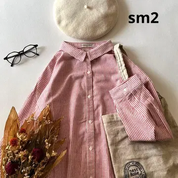 b1632*새상품 사만사 모스모스 미기모 코튼 롱 셔츠 튜닉