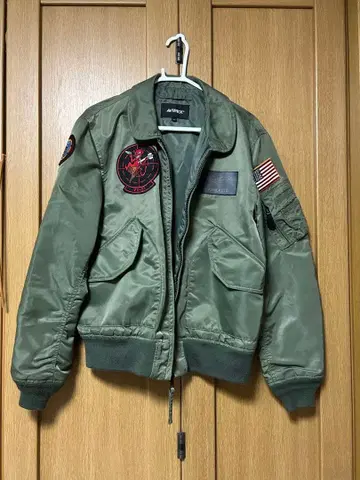 AVIREX MA-1 플라이트 자켓 L 사이즈 올리브 그린
