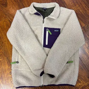 patagonia 플리스 자켓 크림 퍼플