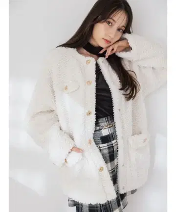 dazzlin 보아 프렌치불 집업 ( 아이보리 )