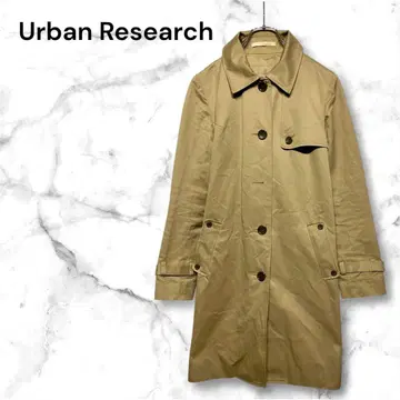 어반 리서치 베이지 트렌치코트 긴팔 앞 버튼 포켓 F 사이즈