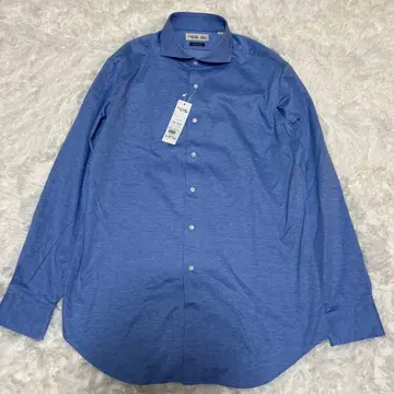 [ 미사용 새상품 ] 가마쿠라 셔츠 긴팔 니트 셔츠 뉴욕 핏 파랑