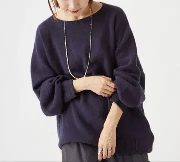 택 포함 새상품 이에나 캐시미어 실크 혼방 코쿤 니트