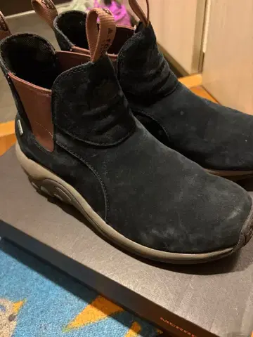 블랙 스웨이드 사이드 고어 부츠 L 사이즈