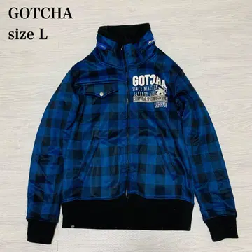 갓차 GOTCHA 방한 체크 무늬 자켓 블루종 서프 계열