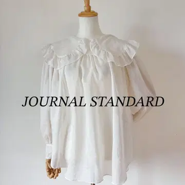 [ 일본제 ] JOURNAL STANDARD 프릴 칼라 블라우스 화이트