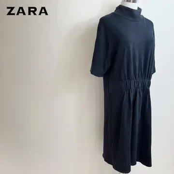 ZARA 하이넥 허리 개더 T셔츠 원피스