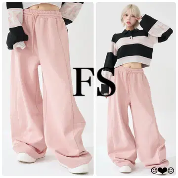 Darich 샤이니 배럴 스웨트 팬츠 핑크 FS