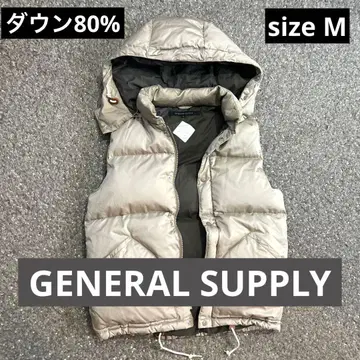 쉽스 GENERAL SUPPLY 후드 부착 다운 베스트 M 사이즈