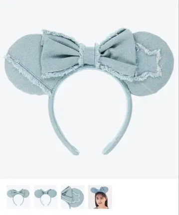 미니 귀 데님풍 머리띠