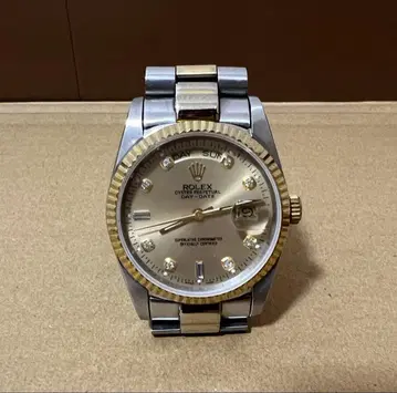 자동 와인딩 손목시계 골드/실버