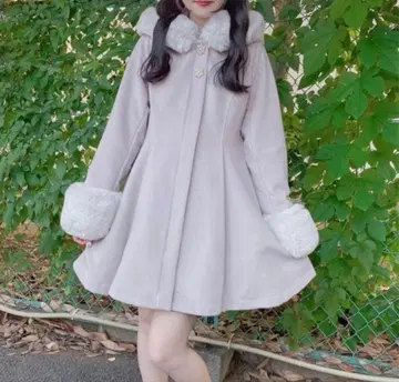 ROJITA 백리본 후디 코트 핑크