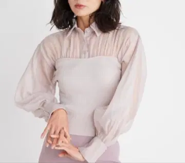 SNIDEL 뷔스티에 니트 풀오버 핑크