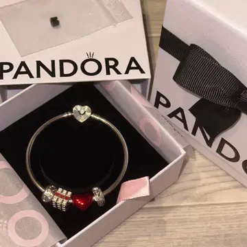 PANDORA 하트 참 팔찌