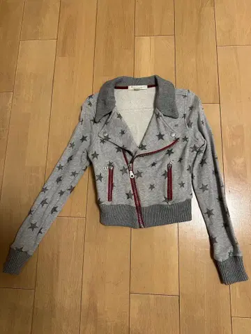 twentyone 별 패턴 그레이 라이더 자켓 S