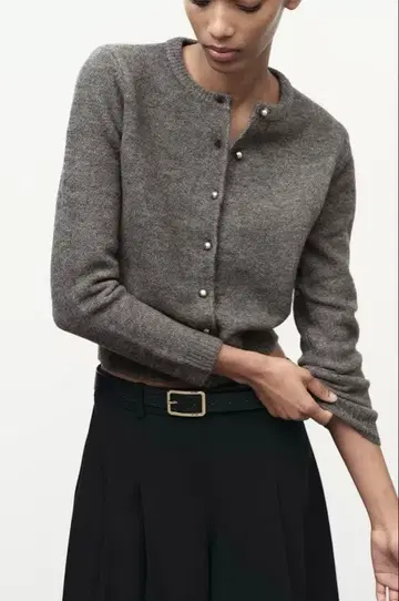 ZARA 메탈 버튼 니트 자켓 M