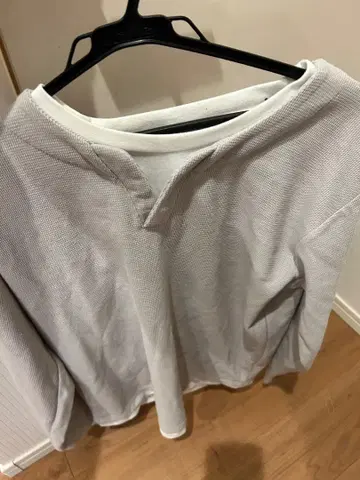 NAVY 7부 소매 티셔츠 L 사이즈 화이트