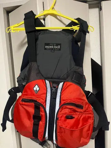 mont-bell 구명 조끼 L/XL 빨간색/블랙