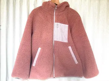 [ n'OrLABEL ] 이소재 후디드 보아 블루종 핑크 계열