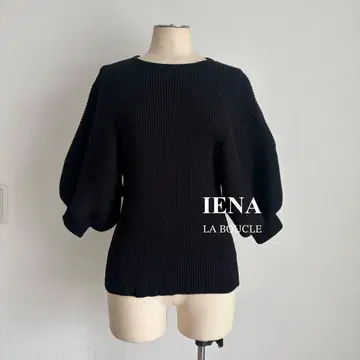 IENA 볼륨 슬리브 리브 니트