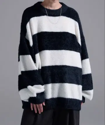 [ Loose ] 볼륨 슬리브 오버 샤기 니트